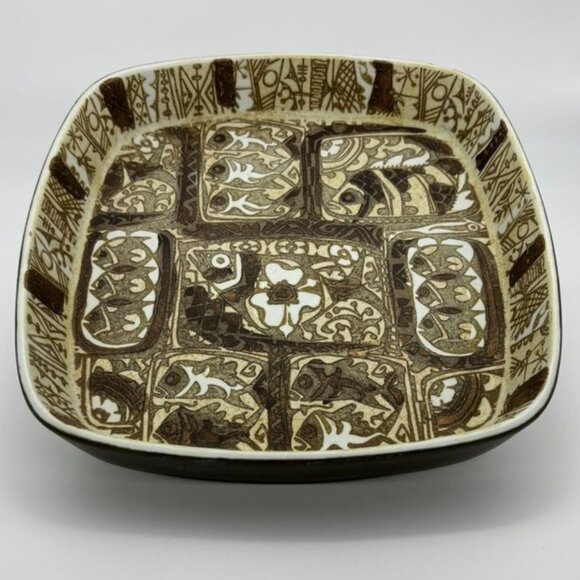 Vintage Nils Thorsson Royal Copenhagen Baca Series Shallow Dish Ceramic Faience~ - Picture 3 of 14